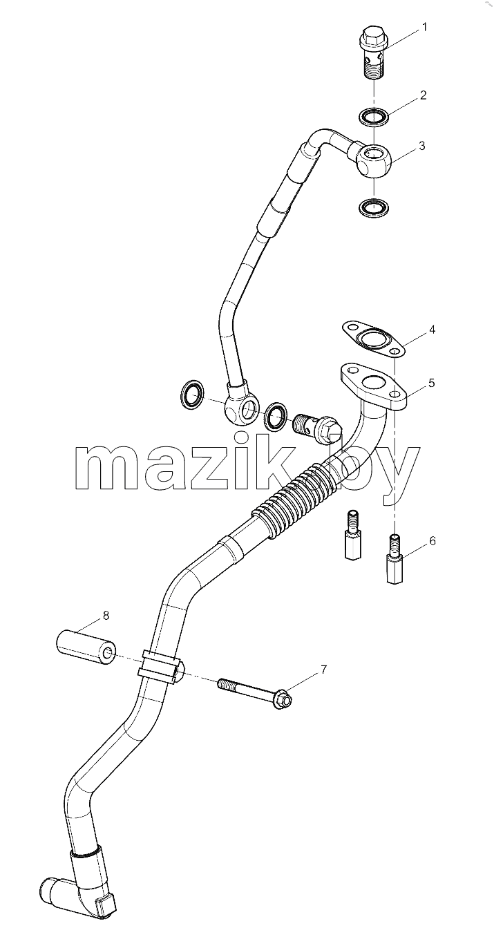  Turbocharger Oil Pipe Group