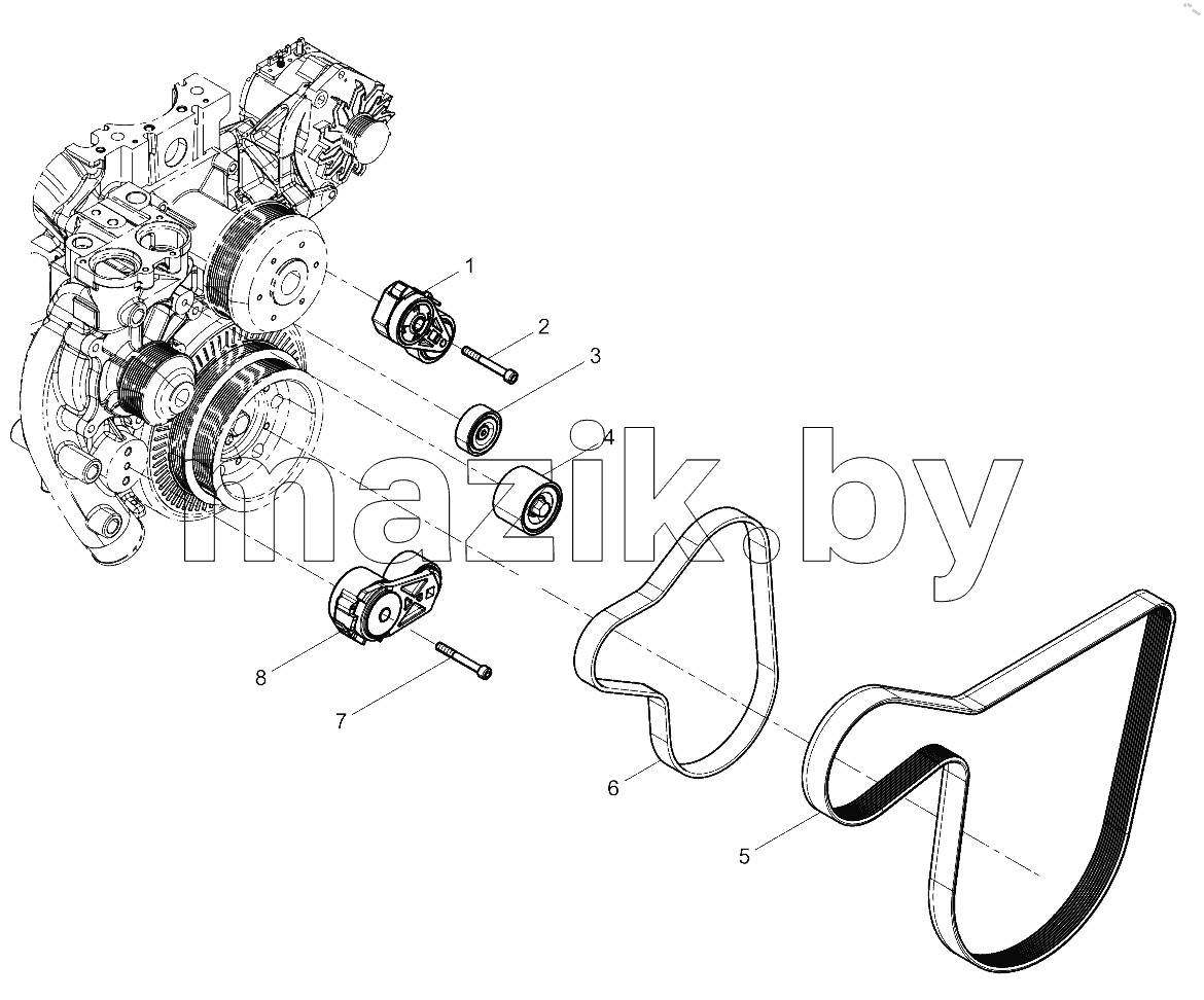  Tensioner And Belt Group
