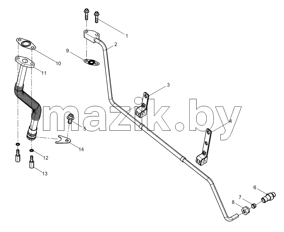  Turbocharger Oil Pipe Group