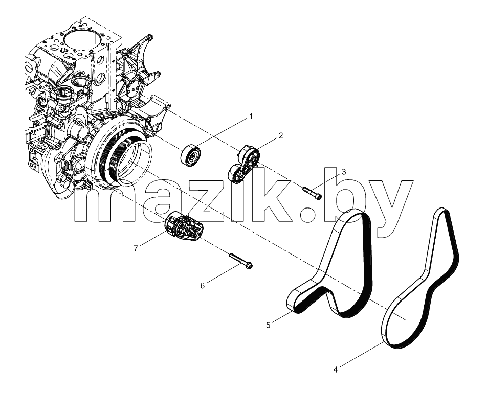  Tensioner And Belt Group