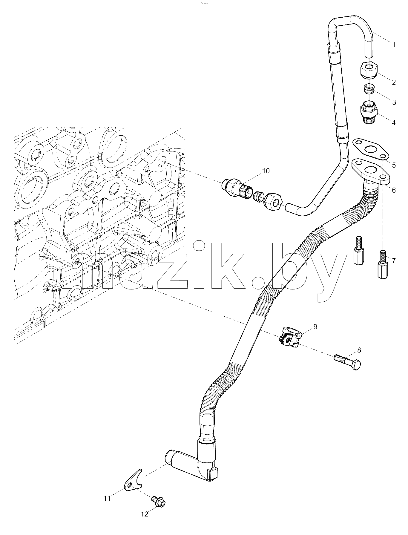  Turbocharger Oil Pipe Group
