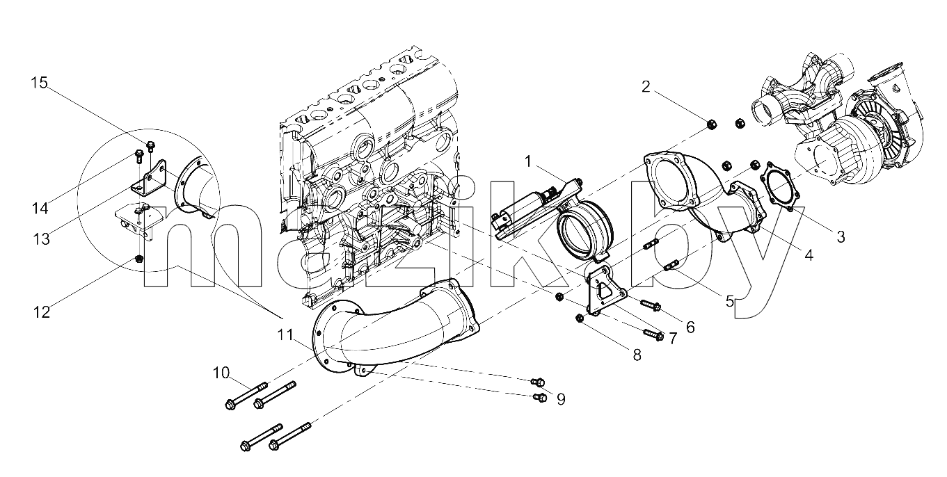  Rear Exhaust Manifold Group