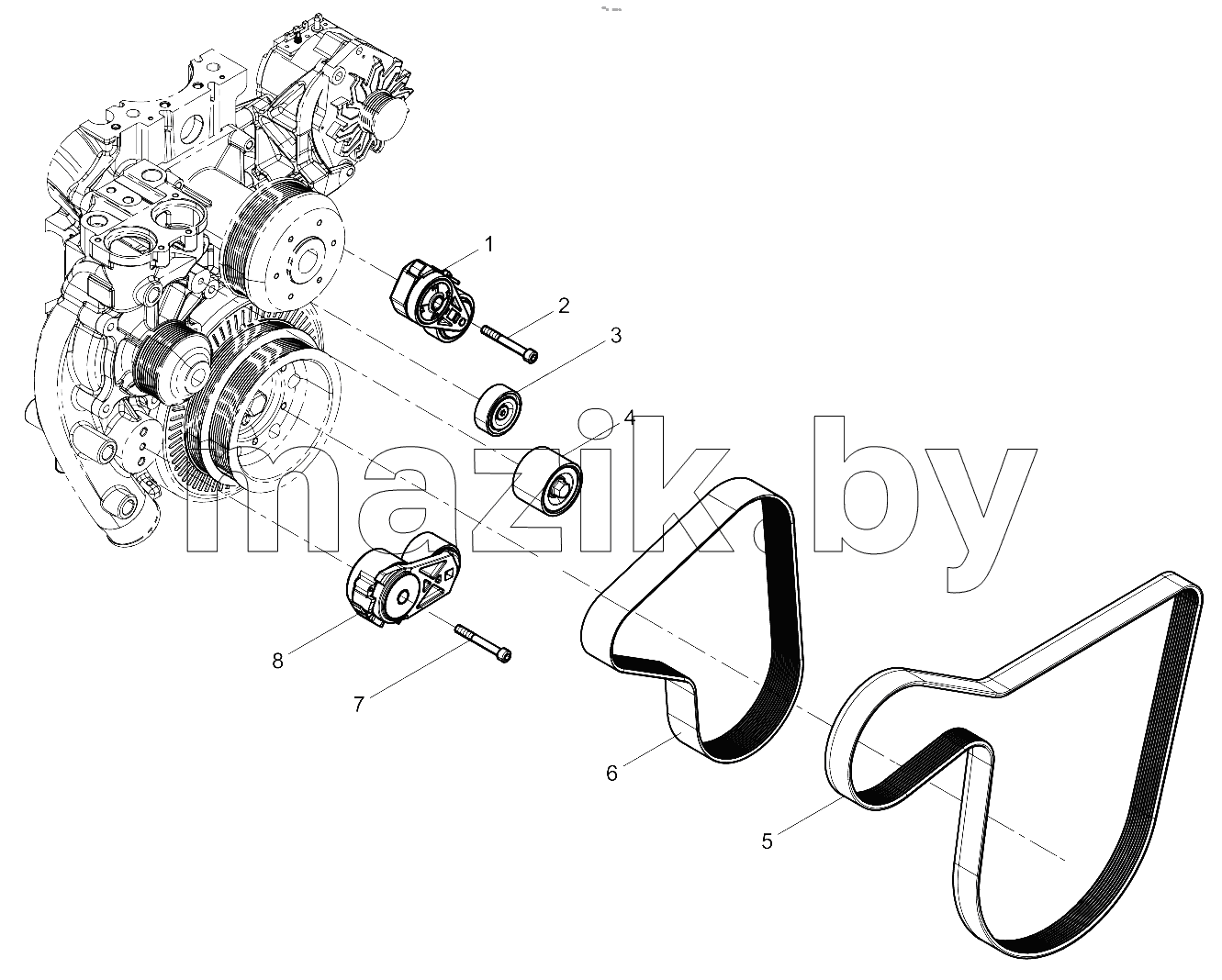  Tensioner And Belt Group