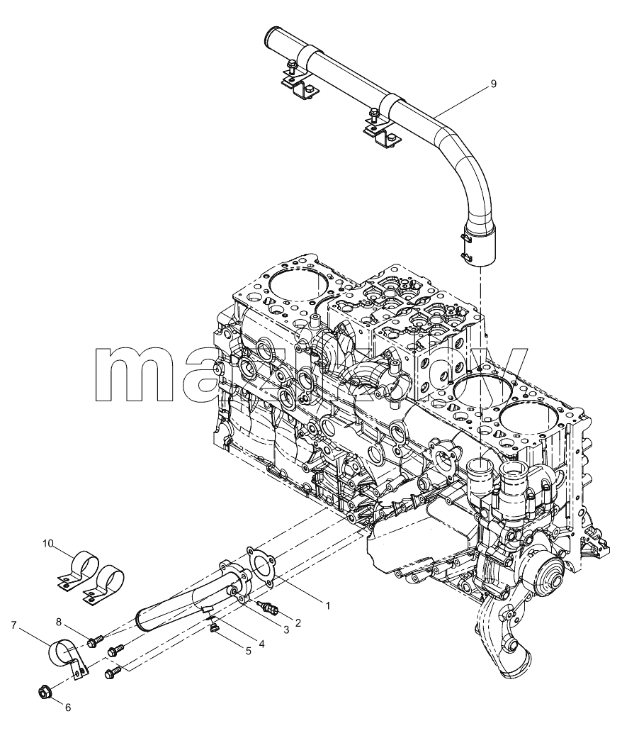  Water Pump Inlet Pipe Group