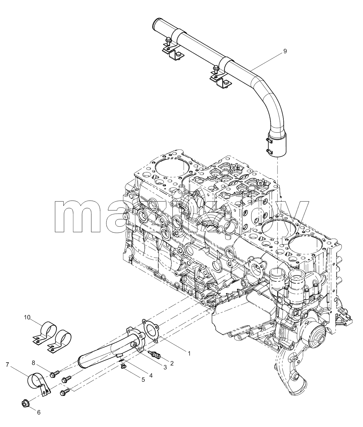  WATER PUMP INLET PIPE GROUP	