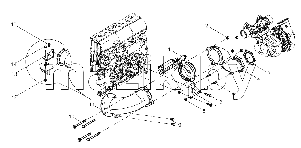  REAR EXHAUST MANIFOLD GROUP