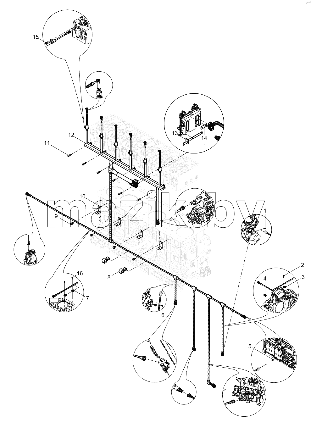  ELECTRONIC CONTROL SYSTEM HARNESS GROUP