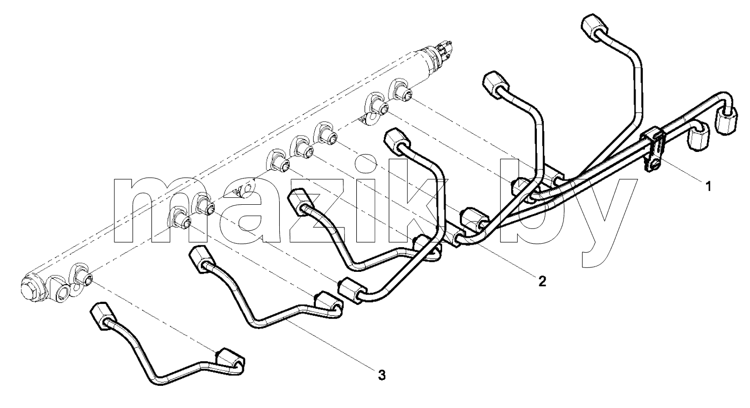  High pressure pipe set