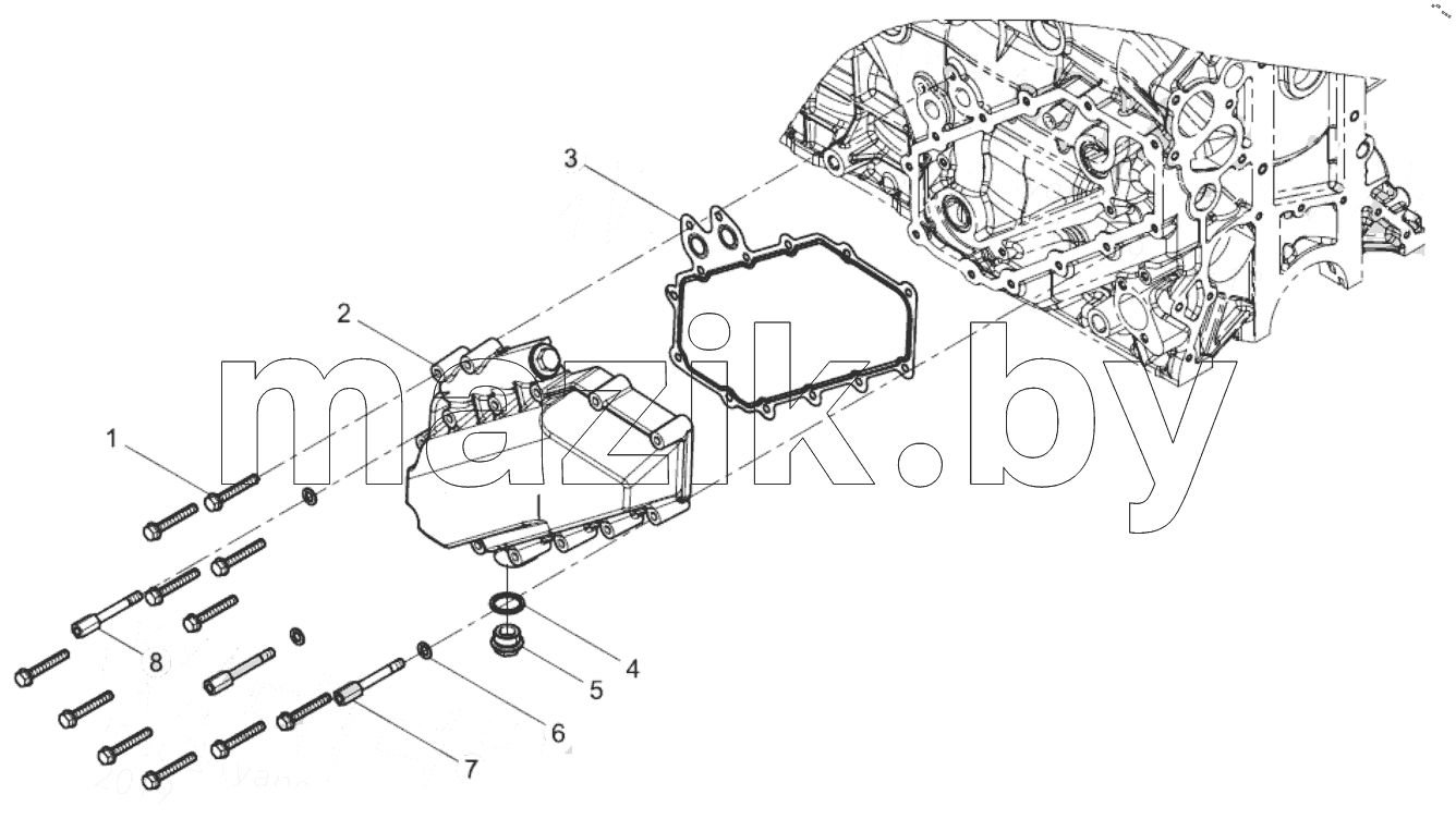  Oil cooler cap group