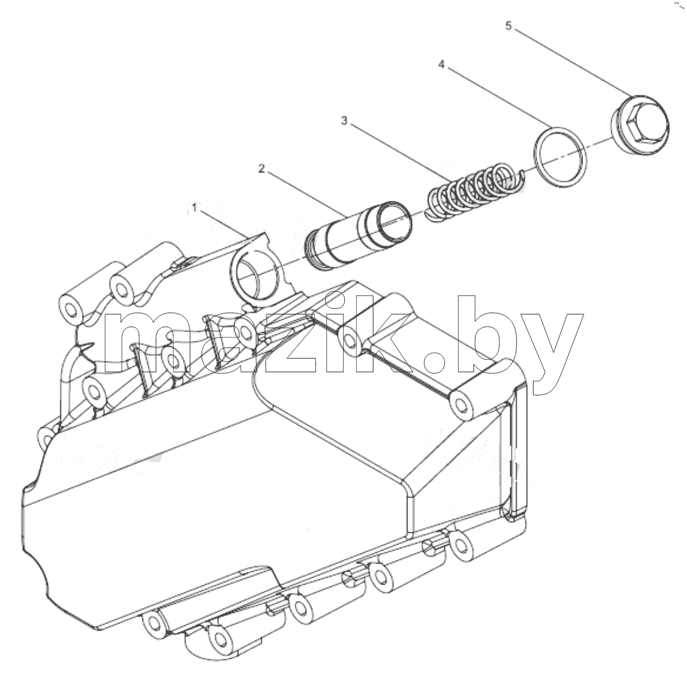  Oil cooler cap assembly