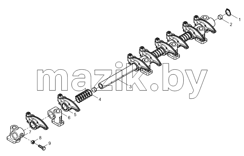  Integrated Rocker Arm Shaft Assembly