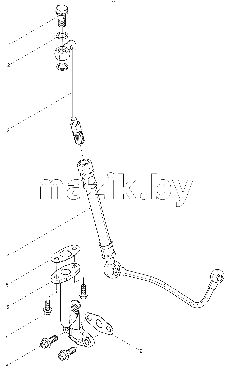  Turbocharger Oil Pipe Group