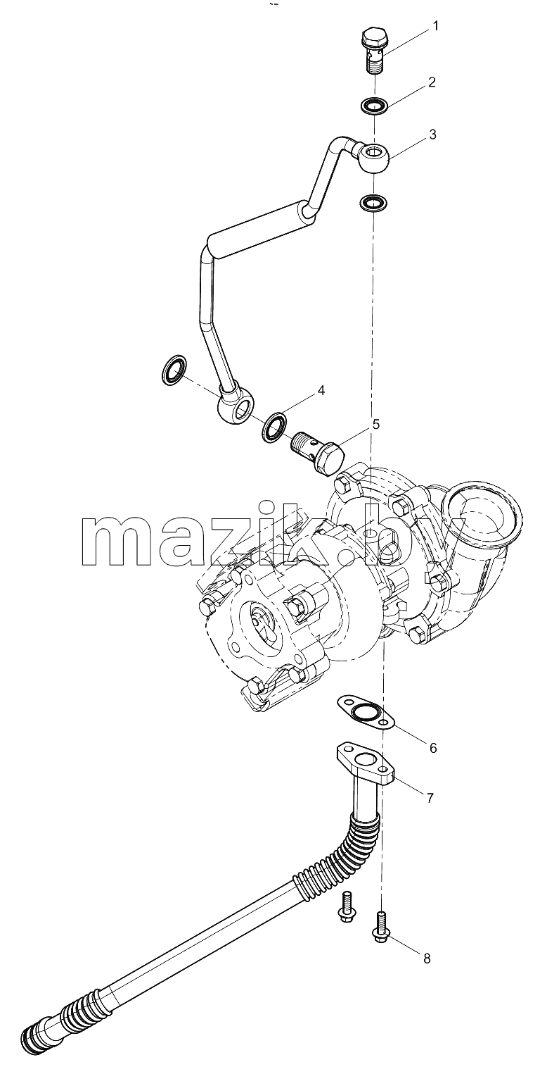  Turbocharger Oil Pipe Group