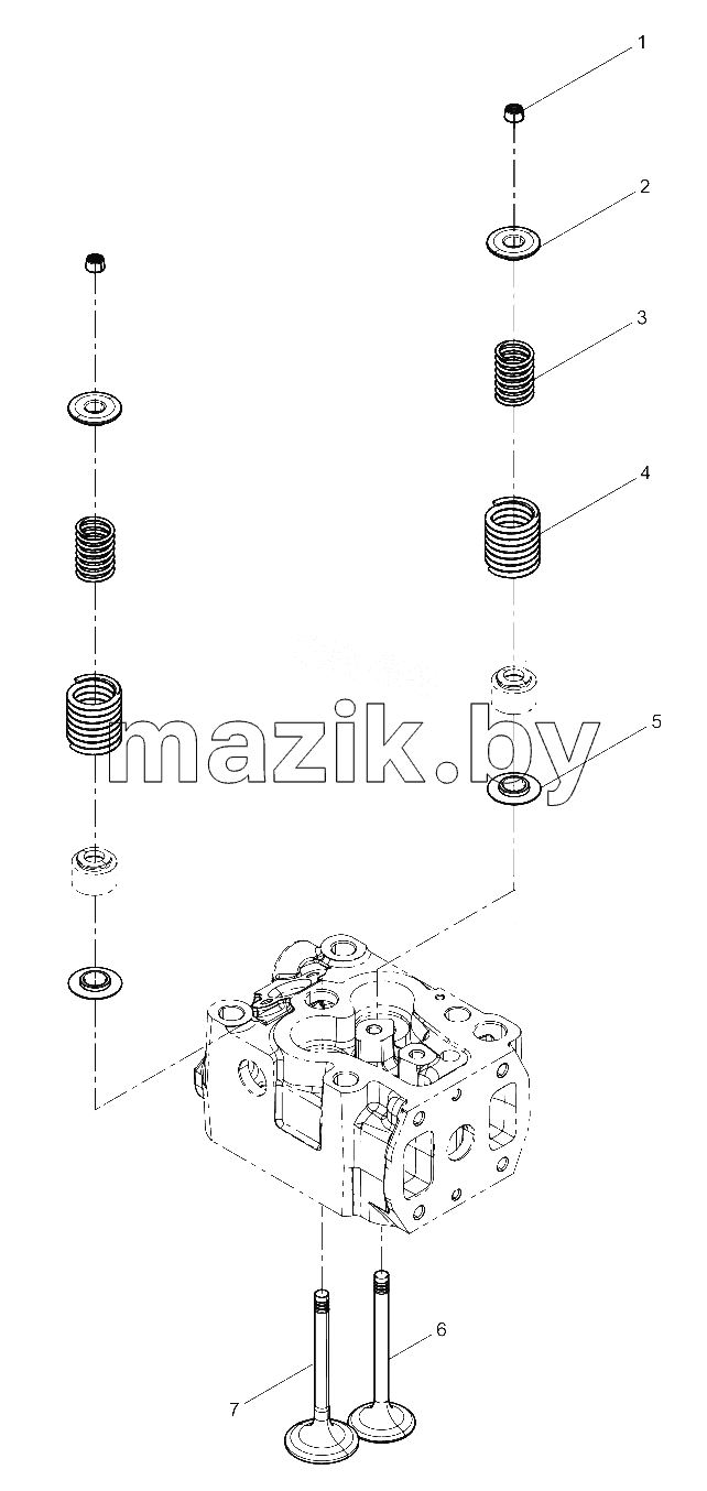  Intake and exhaust valve set