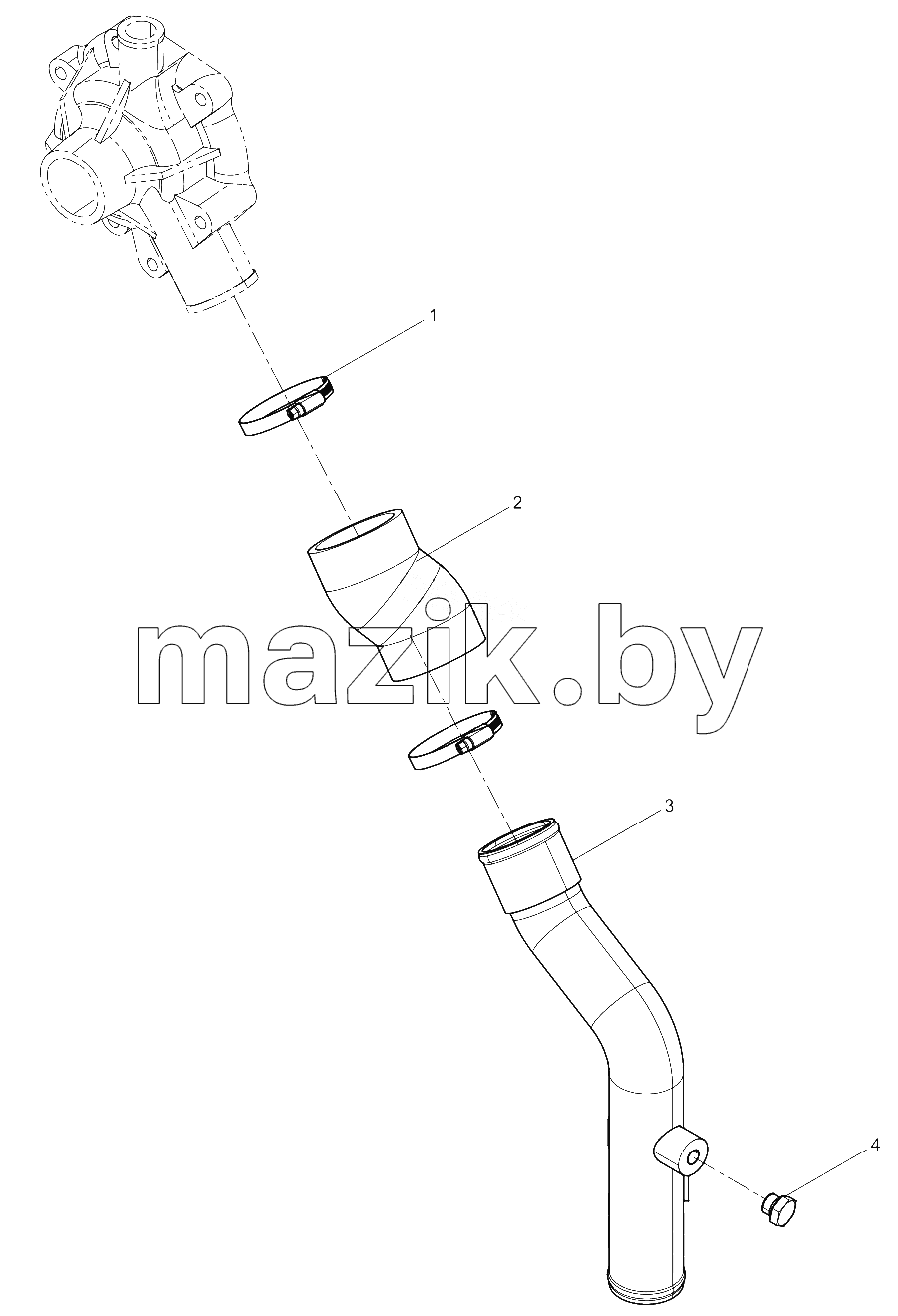  Water Pump Inlet Pipe Group