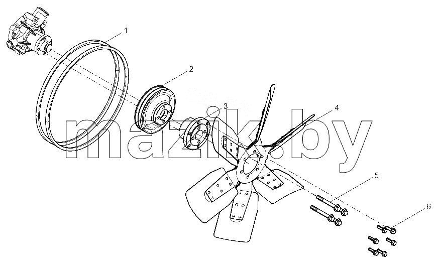  Water Pump Belt pulley group