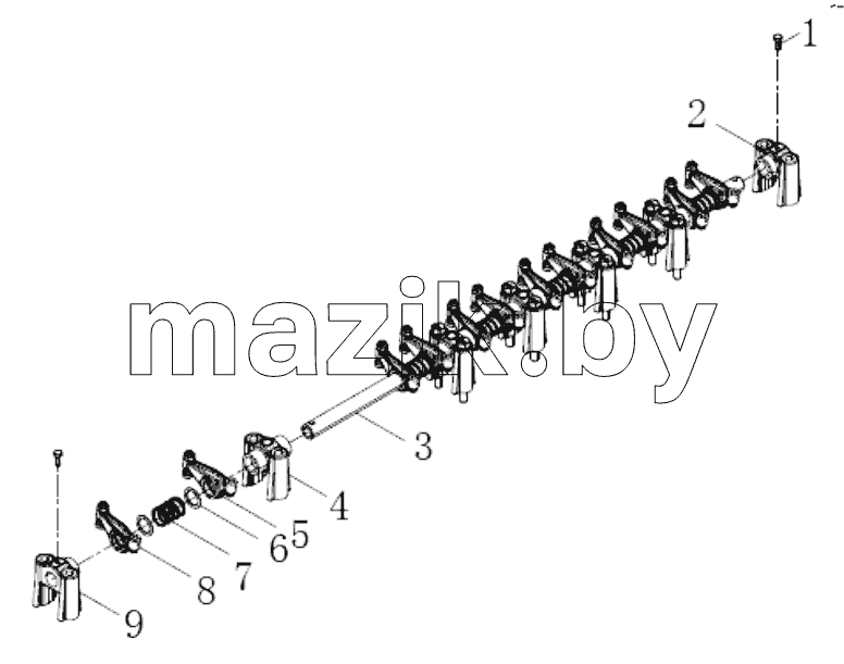  Rocker shaft assembly