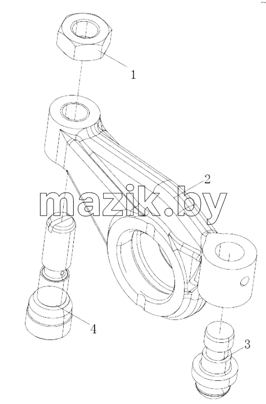  Exhaust rocker arm assembly