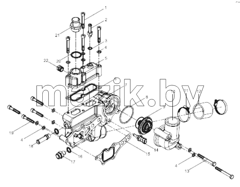  Outlet pipe combination group