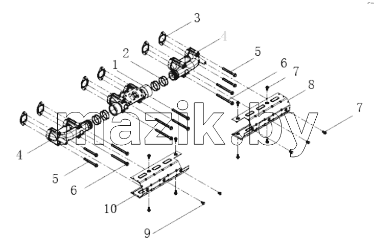  Exhaust pipe combination group