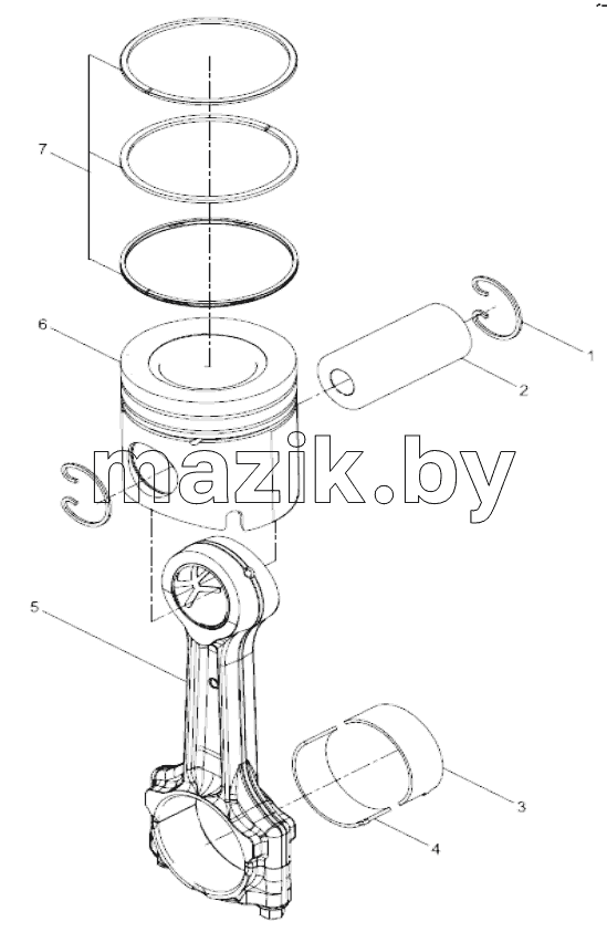  Piston connecting rod combination