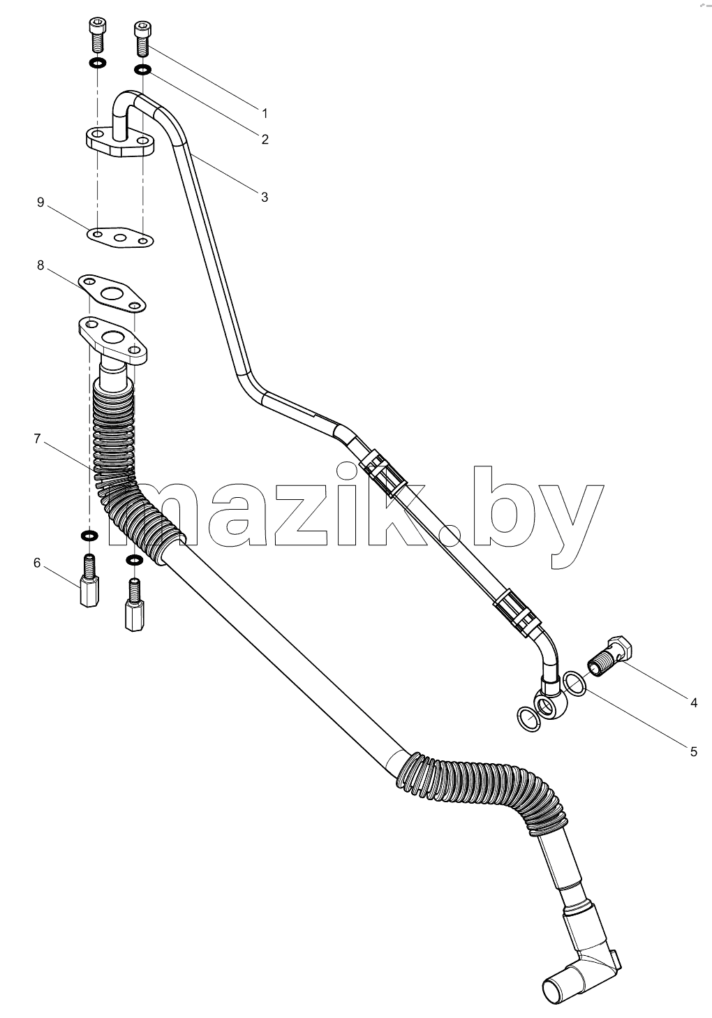  Turbocharger Oil Pipe Group