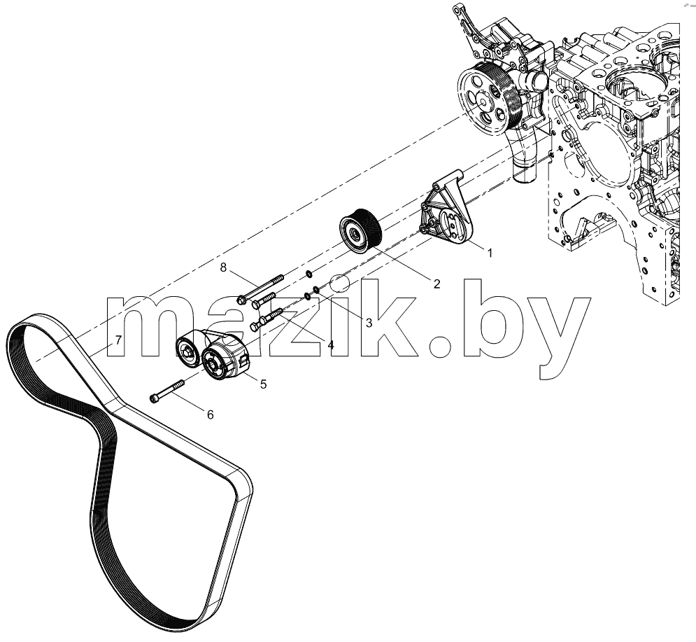  Tensioner And Belt Group