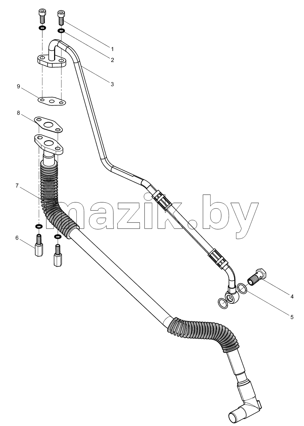  Turbocharger Oil Pipe Group