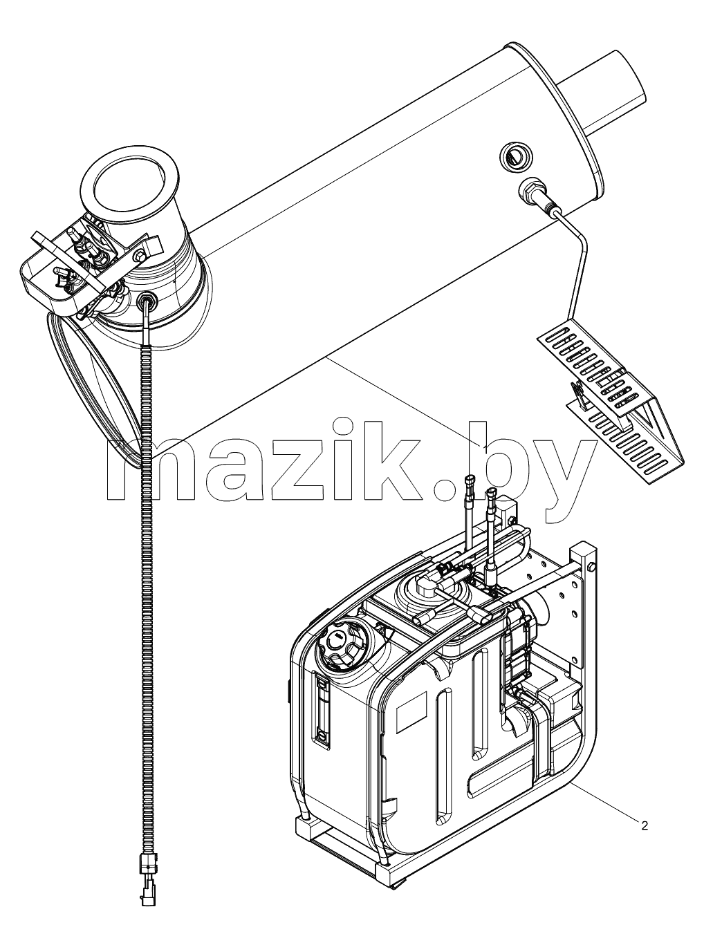  Separate Delivery Parts Group Attached to Engine