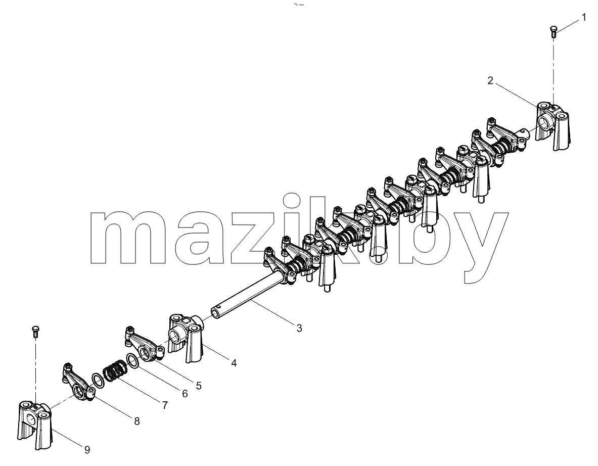  Integrated Rocker Arm Shaft Assembly