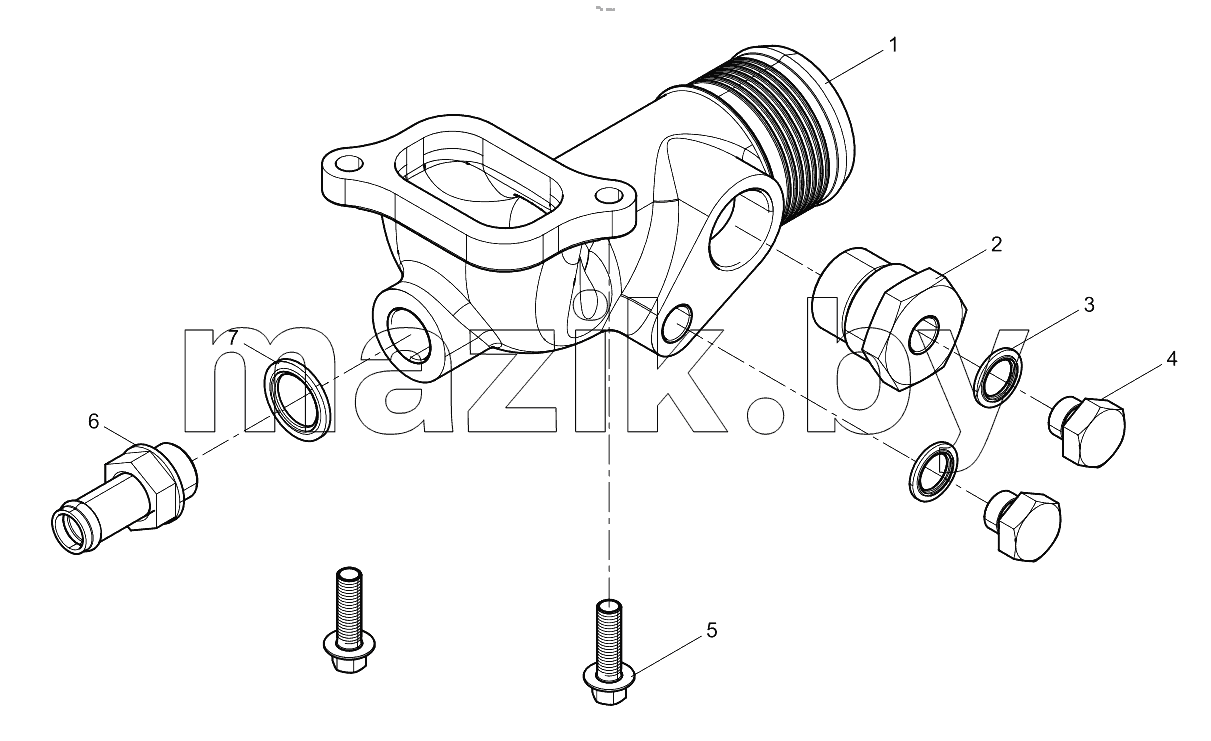  Water Pump Inlet Pipe Group