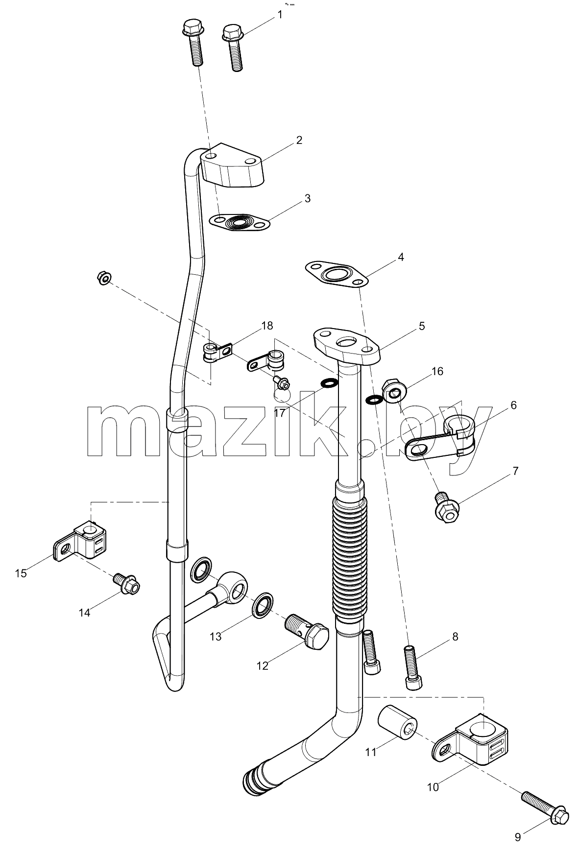  Turbocharger Oil Pipe Group