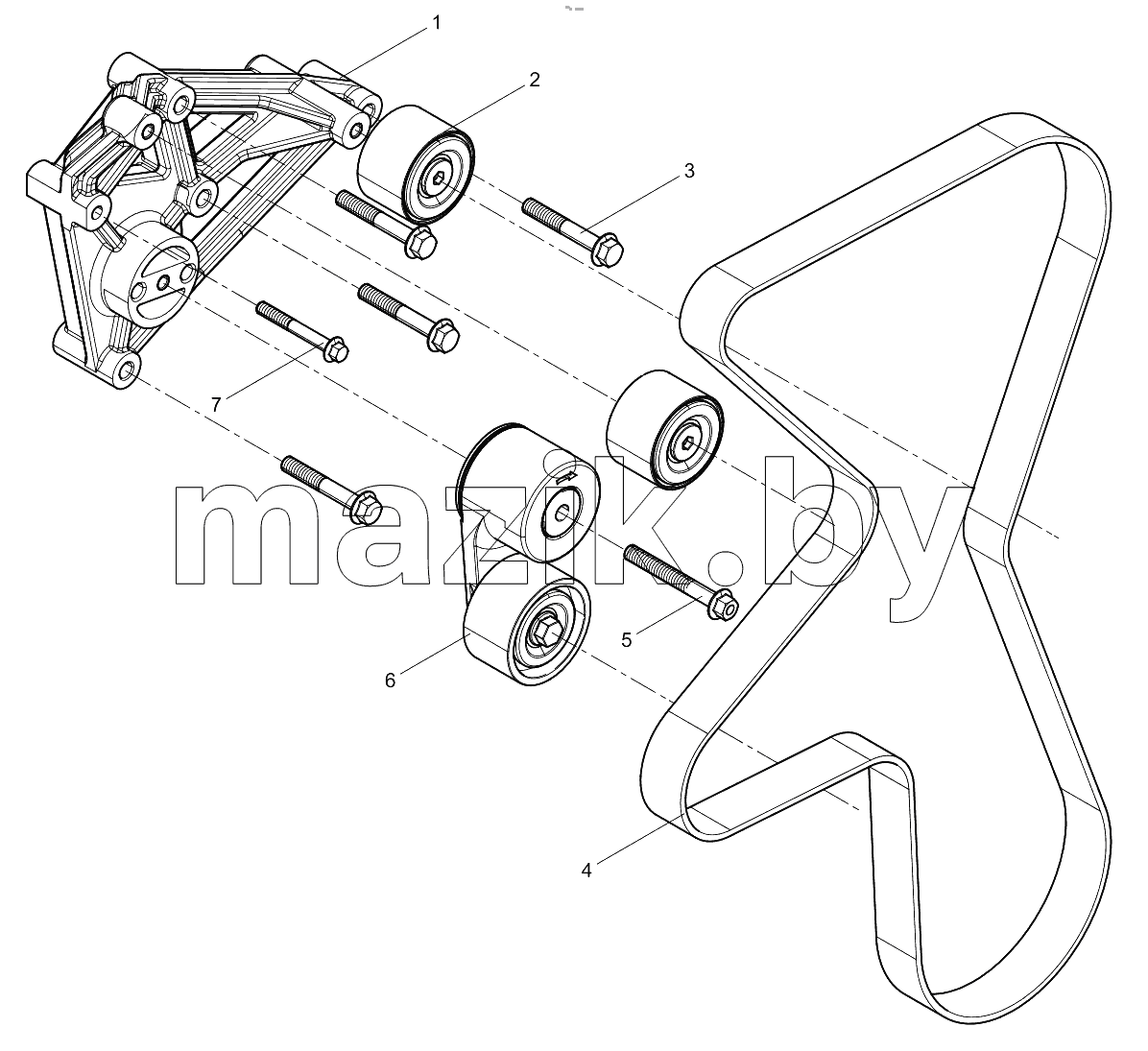  Tensioner And Belt Group