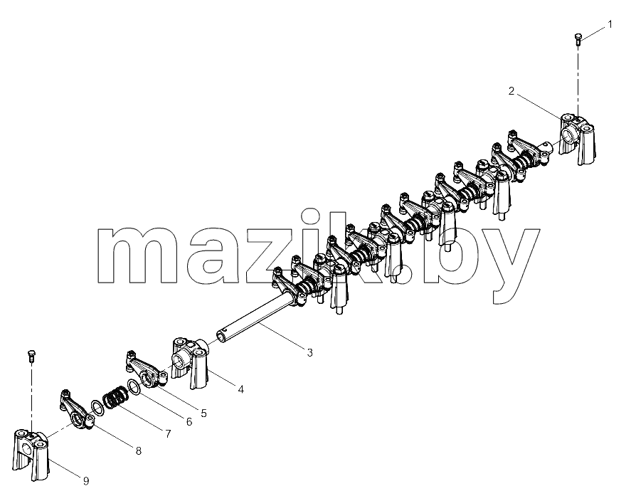  Integrated Rocker Arm Shaft Assembly