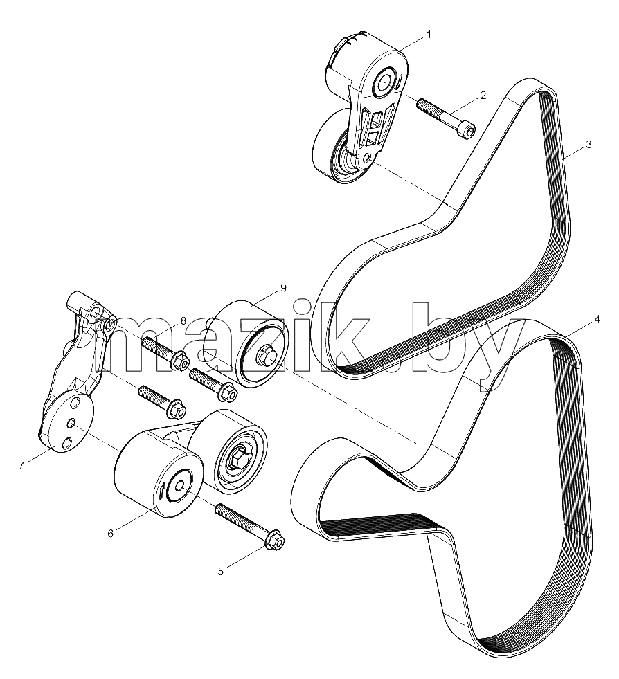 Tensioner And Belt Group
