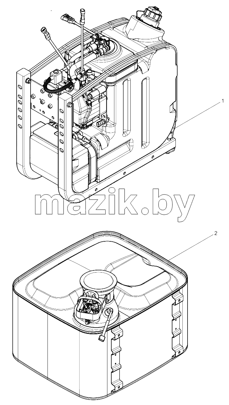  Separate Delivery Parts Group Attached to Engine