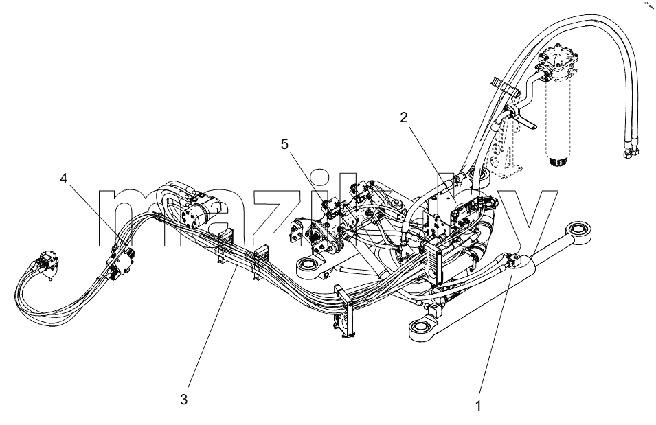  332106986 FRONT VEHICLE WORKING HYDRAULIC SYSTEM