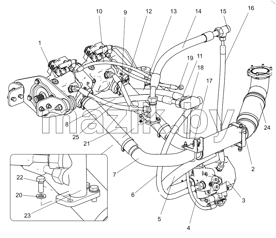  332106911 HYDRAULIC OIL SUPPLY PIPELINE