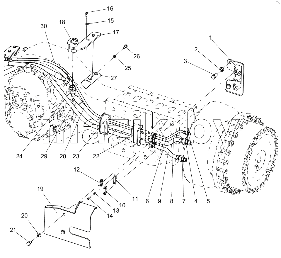  332107019 FRONT AXLE BRAKE SYSTEM
