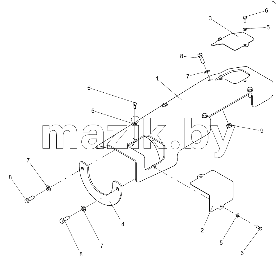  332106637 HYDRAULIC PUMP TRANSMISSION SHAFT GUARD PLATE