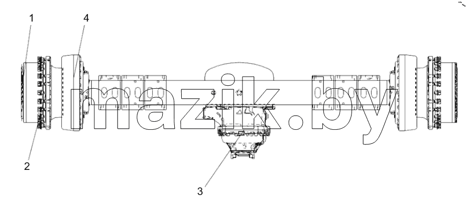  800367472 FRONT AXLE