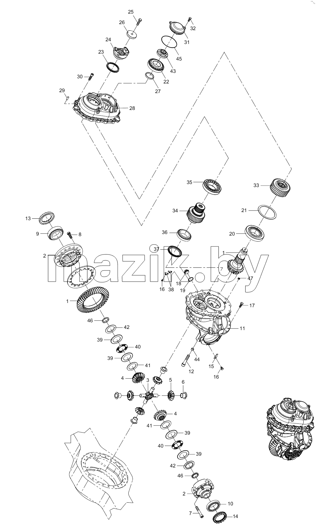  800372077 DIFFERENTIAL AND GEAR ASS'Y