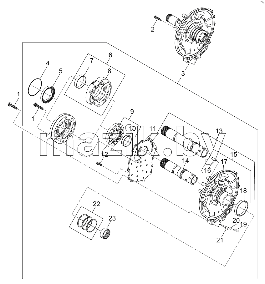  800374135 FRONT SUPPORT AND OIL PUMP