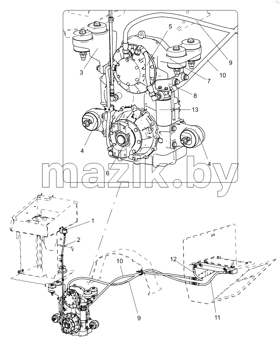  332105796 TRANSFER BOX MOUNTING ASSEMBLY