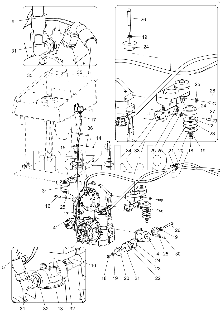  332105796 TRANSFER BOX MOUNTING ASSEMBLY