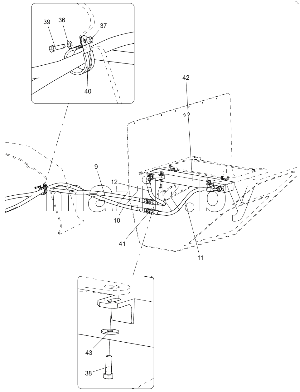  332105796 TRANSFER BOX MOUNTING ASSEMBLY