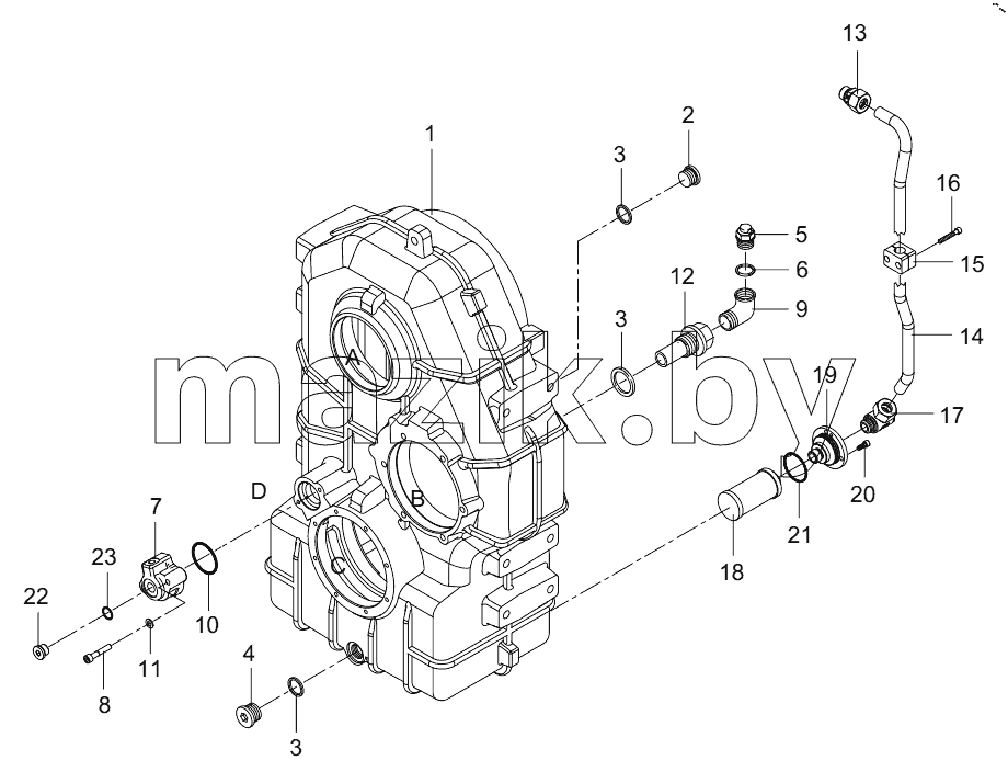  800366995 TRANSFER BOX ASSEMBLY