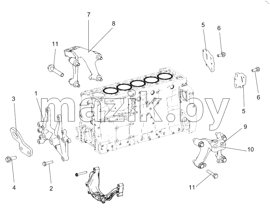  800173323 ENGINE BRACKETS AND ACCESSORIES