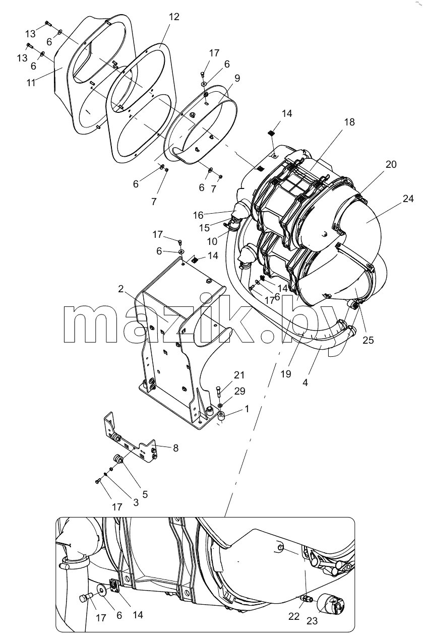  332107409 INTAKE AND EXHAUST ASSEMBLY