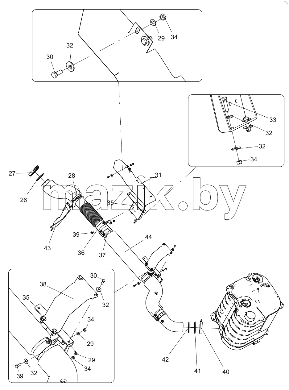  332107409 INTAKE AND EXHAUST ASSEMBLY